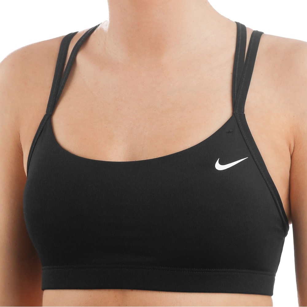 Nike Black Sports Bra with White Swoosh